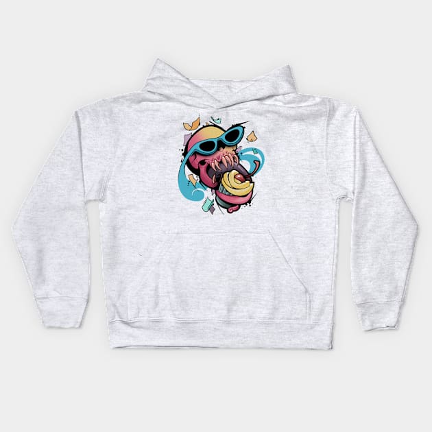 skull cupcake Kids Hoodie by weirdesigns